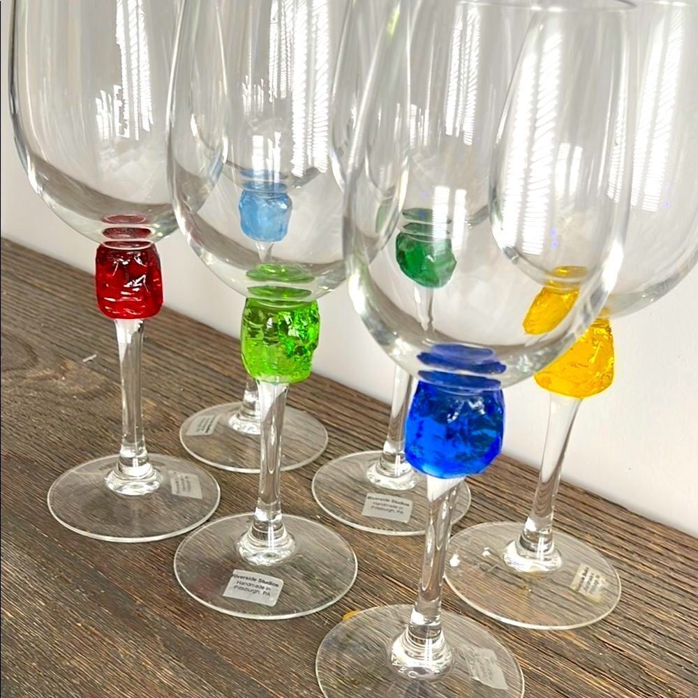 Arc France Colorful Glass Raw Gemstone Beautiful Unique VTG Riverside Studio PA